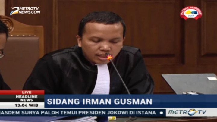 JPU Minta Hakim Tolak Nota Keberatan Irman Gusman