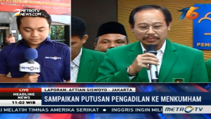 Djan Faridz Sampaikan Putusan Pengadilan ke Menkumham