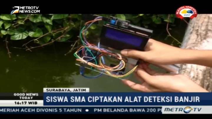 Dua Siswa SMA di Surabaya Ciptakan Alat Pendeteksi Banjir