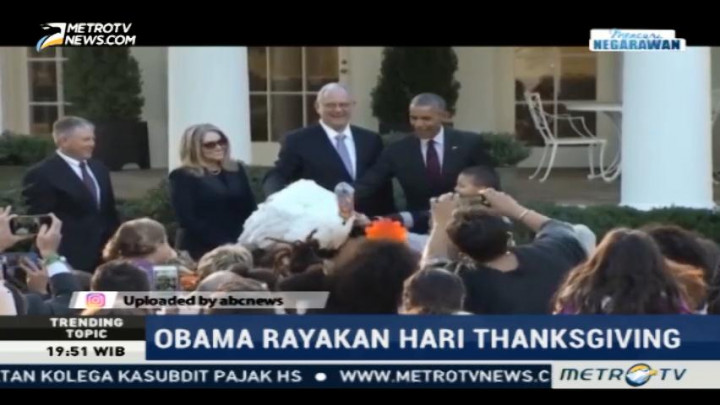 Obama Rayakan Thanksgiving Terakhir di Gedung Putih