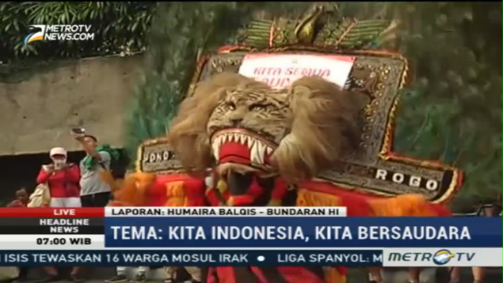 Parade Budaya Indonesia Ramaikan Bundaran HI Pagi Ini