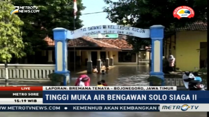 Tinggi Muka Air Sungai Bengawan Solo Diprediksi akan Meningkat ke Siaga I
