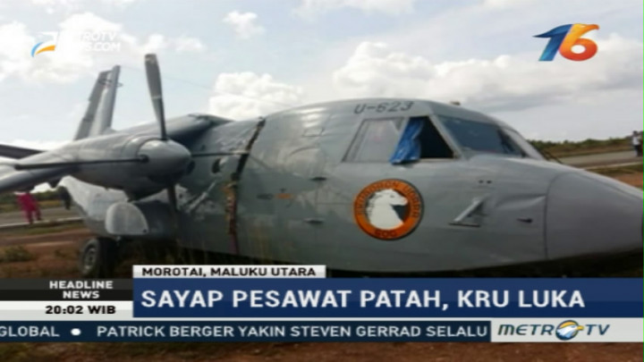Pesawat Latih TNI AL Tergelincir di Morotai