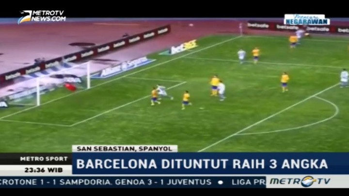Rekor Buruk Barcelona di Stadion Anoeta