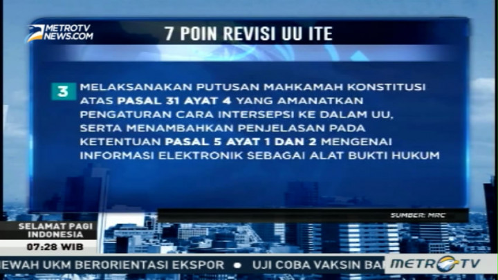 Tujuh Poin Revisi UU ITE