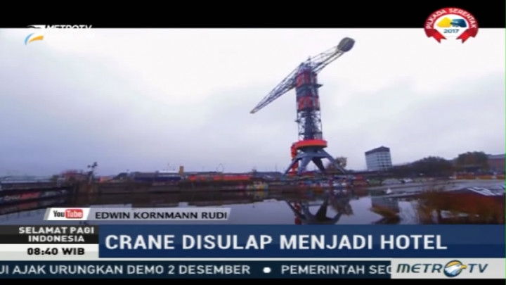 Uniknya Crane Hotel di Belanda
