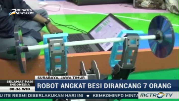 Robot Angkat Besi Karya Mahasiswa ITS Siap Berlomba di Ajang Internasional