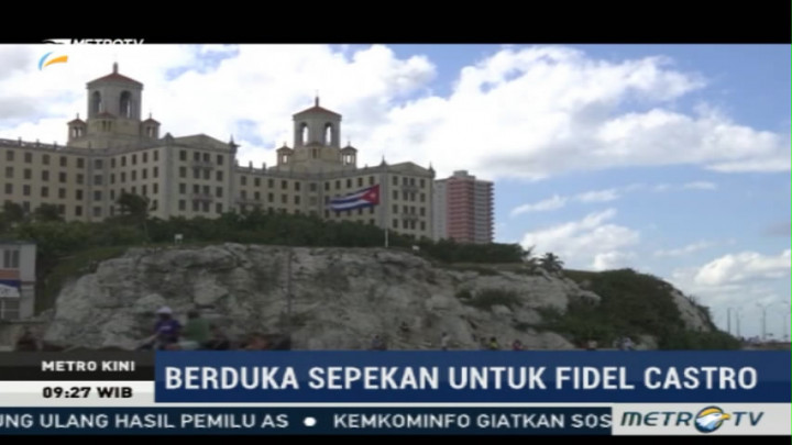 Fidel Castro Wafat, Kantor-kantor di Kuba Kibarkan Bendera Setengah Tiang