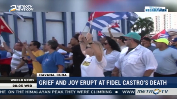 Grief and Joy Erupt at Fidel Castro's Death
