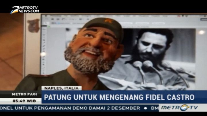 Patung Fidel Castro Karya Perupa Italia