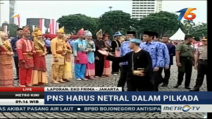 Jokowi Hadiri Peringatan HUT Ke-45 Korpri