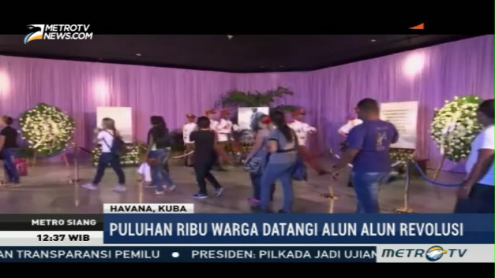 Puluhan Ribu Rakyat Kuba Beri Penghormatan Terakhir untuk Fidel Castro