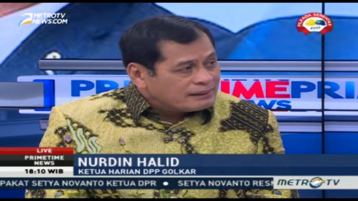 Nurdin Halid: Setnov Jadi Ketua DPR Lagi Atas Perintah Partai