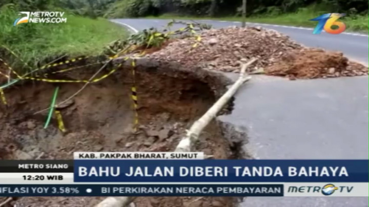 Badan Jalan Nasional di Pakpak Bharat Terancam Ambles