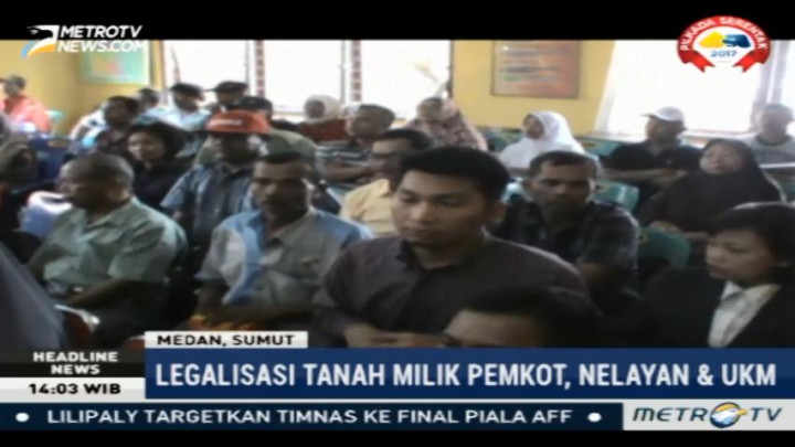 BPN Sumut Serahkan Sertifikat Tanah untuk 2.000 Warga