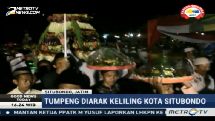Masyarakat Situbondo Meriahkan Peringatan Maulid Nabi dengan Arak-arakan Tumpeng