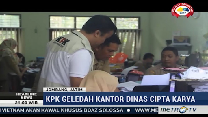 KPK Geledah Kantor Dinas Cipta Karya Jombang