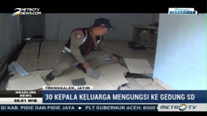 Tanah Retak, 30 Kepala Keluarga di Trenggalek Mengungsi