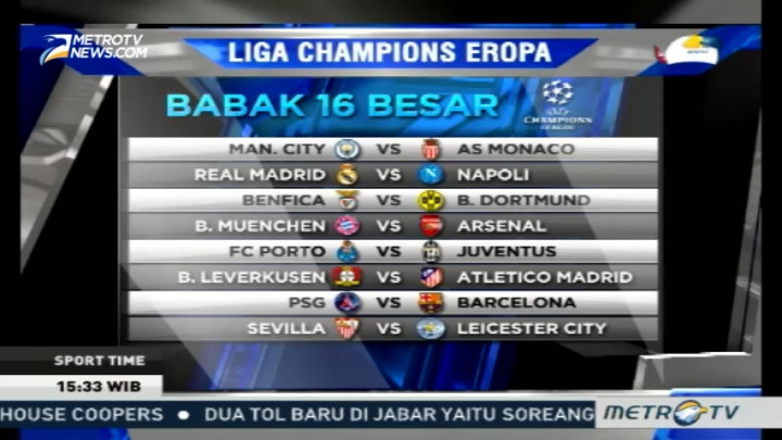 <i>Drawing</i> 16 Besar Liga Champions: Peluang Balas Dendam Arsenal