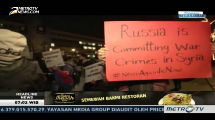 Warga Suriah di Jerman Protes Perang di Aleppo
