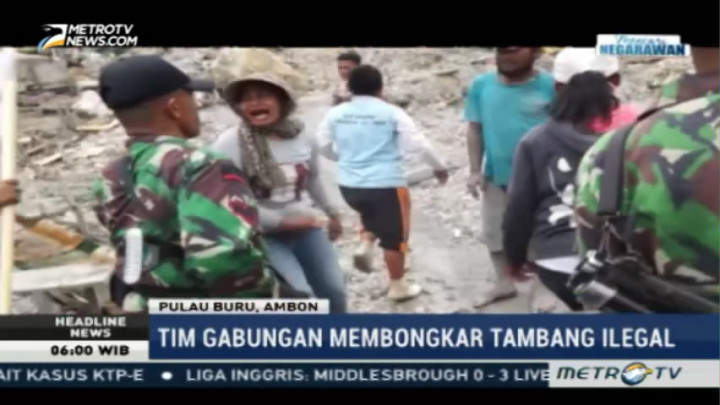 TNI-Polri Sisir Penambangan Ilegal di Pulau Buru