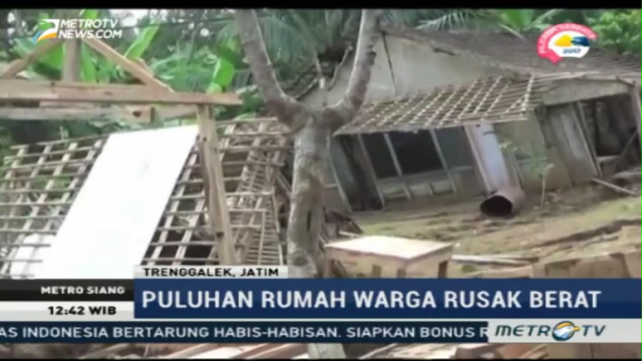 Begini Kerusakan Akibat Pergerakan Tanah di Trenggalek