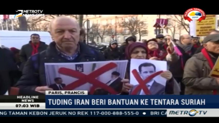 Protes Perang Suriah, Kedutaan Besar Iran di Paris Didemo