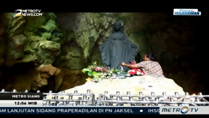Wisata Religi Gua Maria Tritis dengan Stalaktit Alami