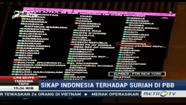Alasan Indonesia Abstain dalam Resolusi Damai Suriah Juli Lalu