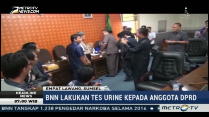 BNN Tes Urine Anggota DPRD Empat Lawang