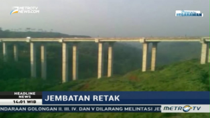 Jembatan Cisomang di Tol Purbaleunyi Retak dan Bergeser