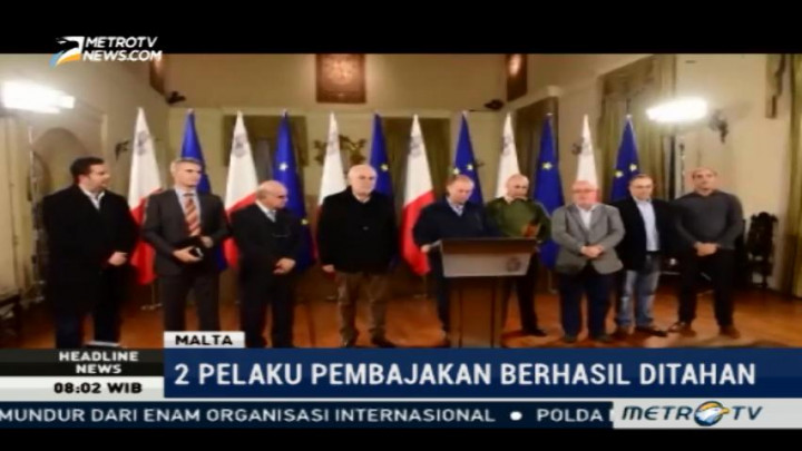 Dua Pelaku Pembajakan Pesawat Libya Berhasil Ditahan