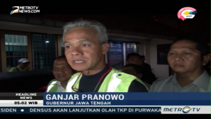 Ganjar Pranowo Tinjau Langsung Evakuasi Pesawat Wings Air