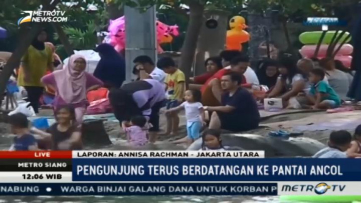 Pantai Ancol Semakin Dipadati Pengunjung