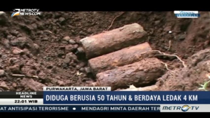 Temuan Mortir Aktif Gegerkan Warga Purwakarta