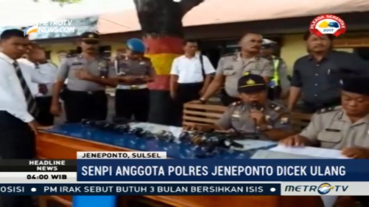 Senjata Api Personel Polres Jeneponto Diperiksa