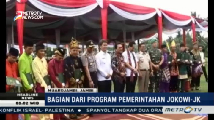 29 Ribu Sertifikat Tanah Gratis Dibagikan di Provinsi Jambi