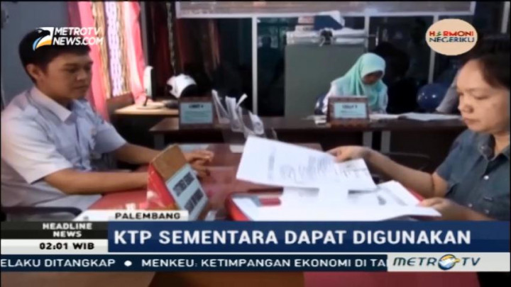 Distribusi Blangko Terganggu, Pelayanan E-KTP di Palembang Tetap Berjalan