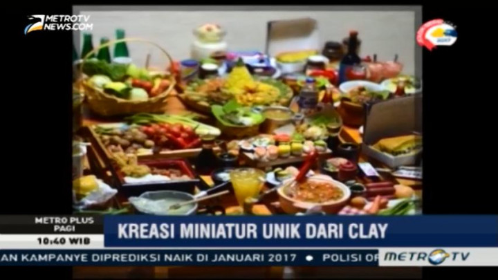 Uniknya Kreasi Miniatur Kuliner Indonesia dari Clay