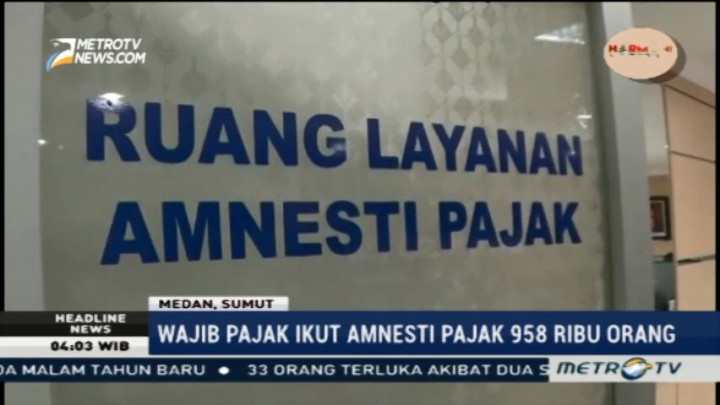 Penerimaan Tax Amnesty Tahap II di Sumut Capai Rp3,5 Triliun