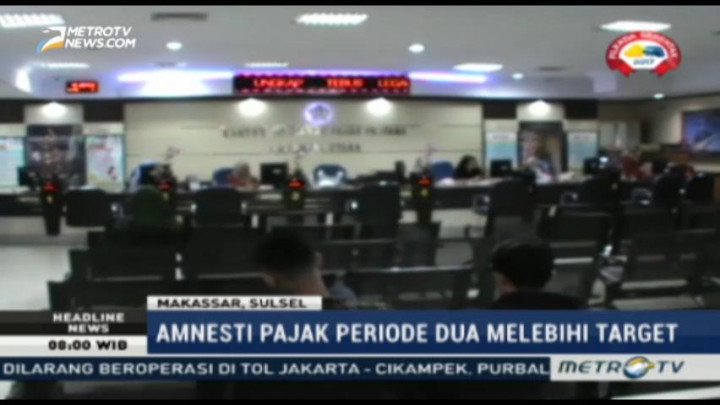 Peserta Amnesti Pajak di Sulsel Melebihi Target