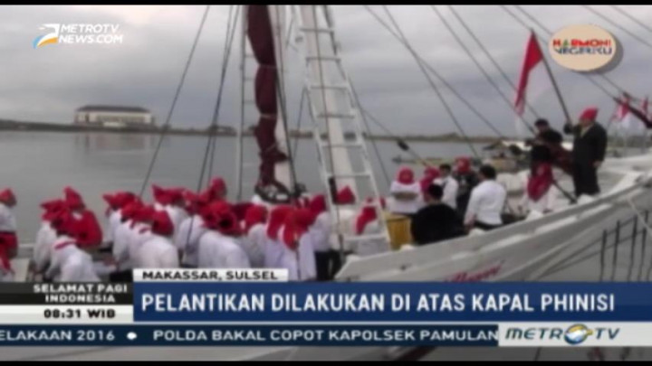 Wali Kota Makassar Lantik Pejabatnya di Atas Kapal Phinisi