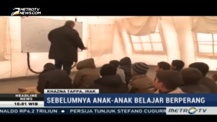 PBB Bangun Sekolah Temporer Bagi Anak Terdampak Perang di Mosul