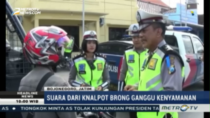 Jelang Tahun Baru, Polres Bojonegoro Gelar Razia Knalpot Brong
