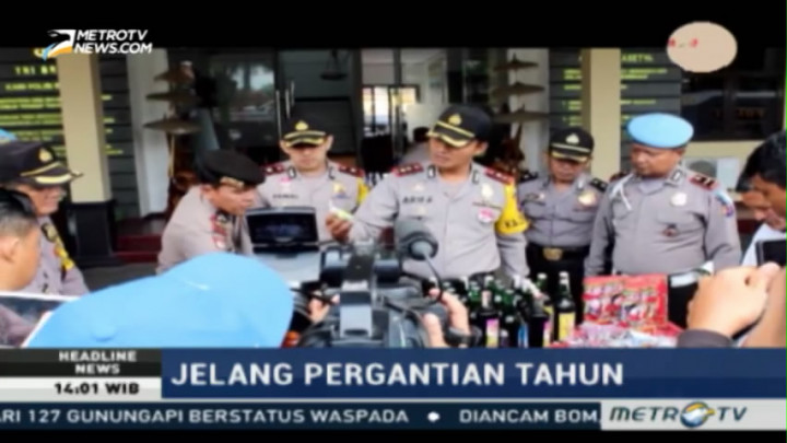 Polres Tasikmalaya Kota Amankan Ribuan Botol Miras Jelang Tahun Baru