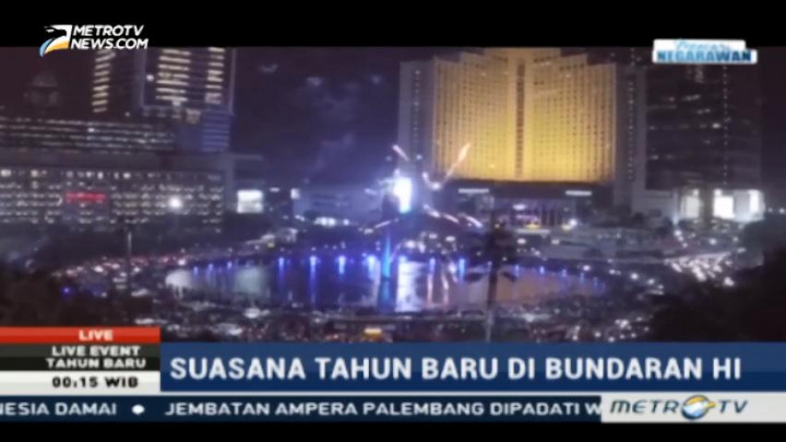 Suasana Tahun Baru di Bundaran HI