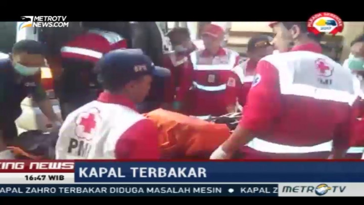 20 Jenazah Korban Kapal Terbakar Dibawa ke RS Polri