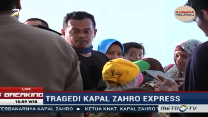 Keluarga Korban Kapal Terbakar Berdatangan ke Posko Penanggulangan di Muara Angke