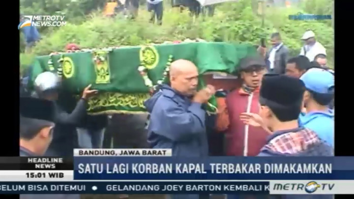 Korban Kapal Terbakar Dimakamkan di Lembang