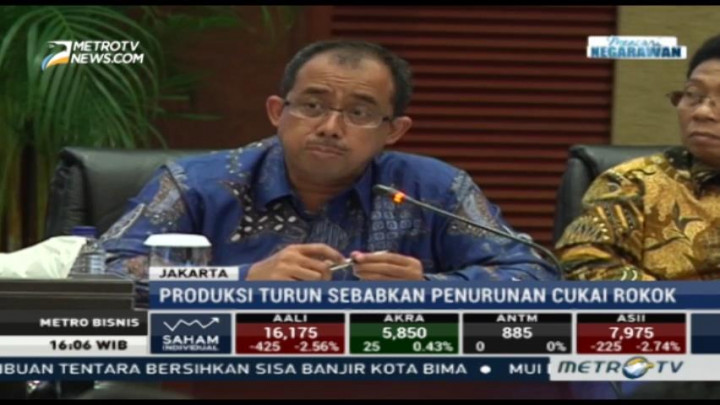 Penerimaan Cukai di 2016 Turun